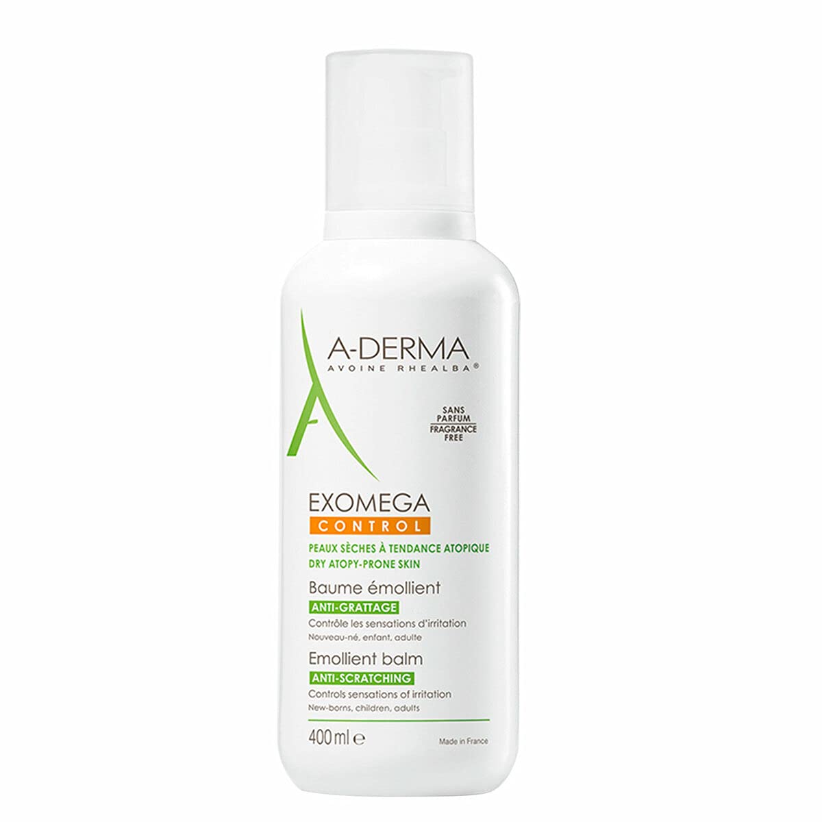 ADERMA Exomega Control – Körperbalsam mit Weichmacher, 400 ml