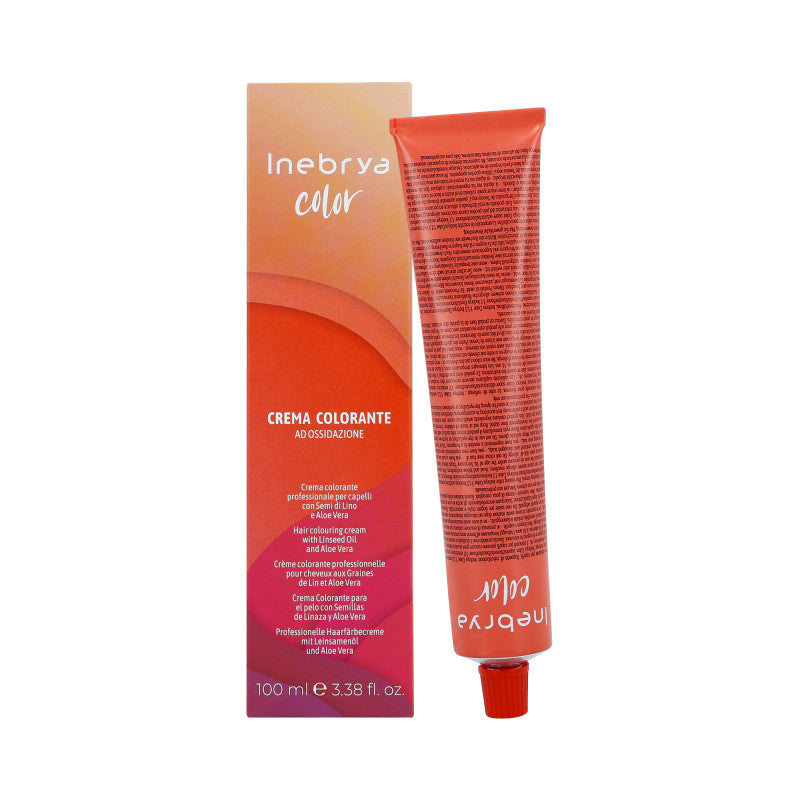 INEBRYA Permanente Haarfarbe mit Leinsamen und Aloe Vera 100 ml (- 9 Reines Hellblond)
