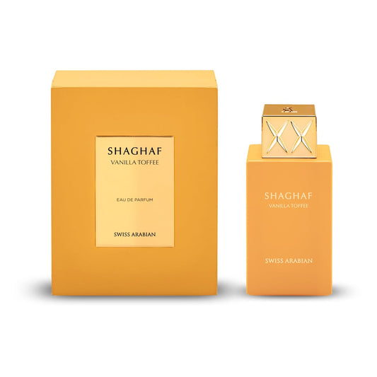Swiss Arabian Shaghaf Vanilla Toffee Eau de Parfum Unisex 75ML - Eine dekadente Süße von buttrigem Toffee und reichhaltigem Arabica-Kaffee - Verführerischer süßer Duft