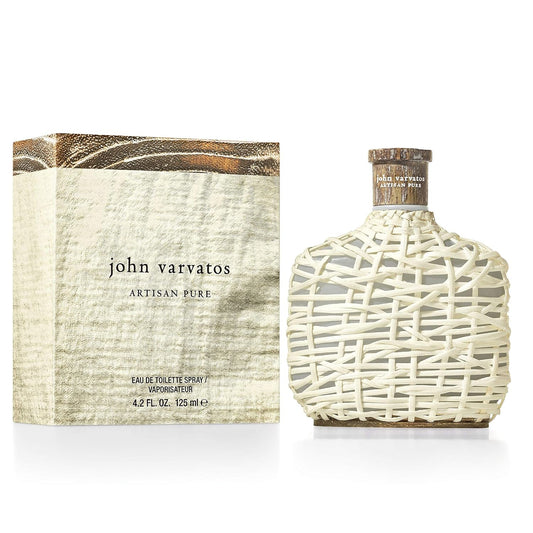John Varvatos Artisan Pure, Eau de Toilettefür Männer, holzig-frischer Duft aus spanischer Zitrone, klassischer Herrenduft, im Designer Flakon, 125 ml