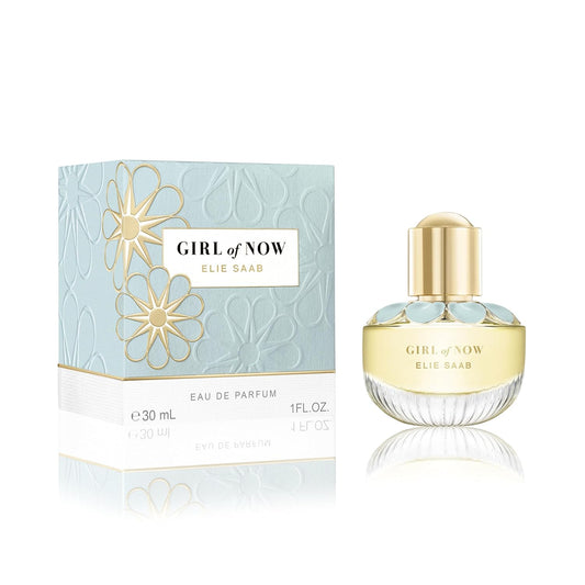 Elie Saab Girl of Now 30 ml – Eau de Parfum für Frauen – Blumiger Gourmand-Duft – Süchtig Machende Noten von Mandel, Orangenblüte und Patschuli – Transparenter Glasflakon